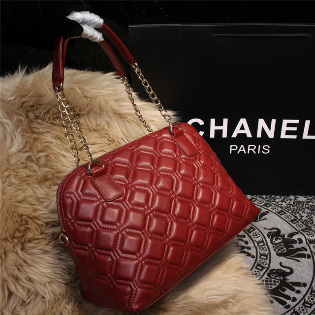 2015 Chanel Shoulder Bag Sheepskin Leather A68029 Red