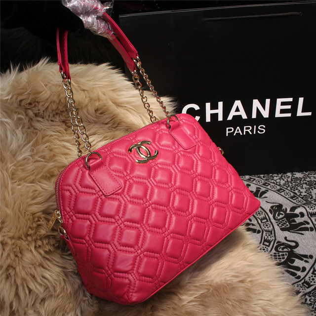 2015 Chanel Shoulder Bag Sheepskin Leather A68029 Rose