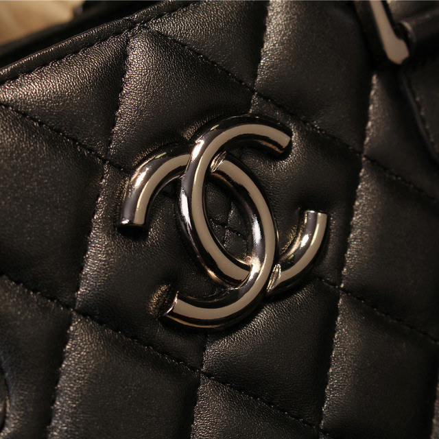 2015 Chanel Shoulder Bag Sheepskin Leather A68055 Black