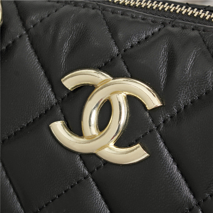 2015 Chanel Shoulder Bag Sheepskin Leather A8019 Black