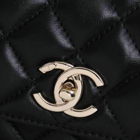 2015 Chanel Spring Summer 2015 Tote Bag Sheepskin Leather A2233 Black