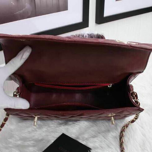 2015 Chanel Spring Summer 2015 Tote Bag Sheepskin Leather A2233 Burgundy