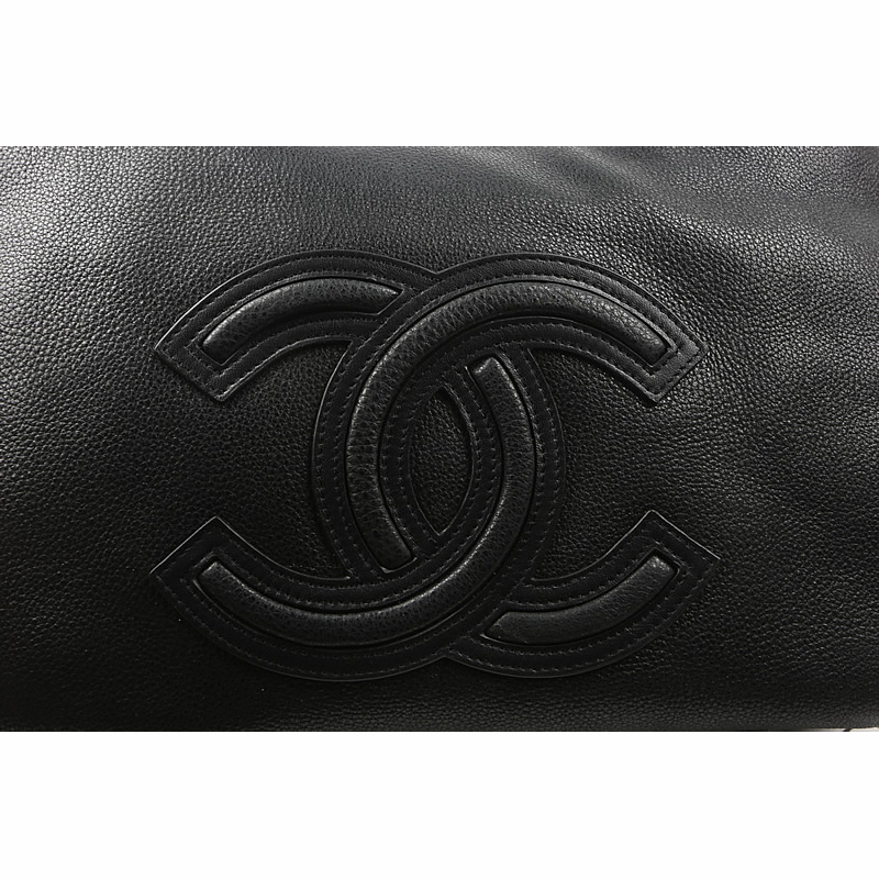 2015 Chanel Top Original Leather Hobo Bag A92170 Black