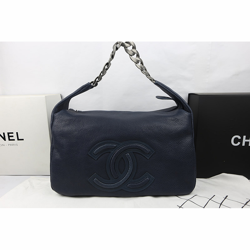 2015 Chanel Top Original Leather Hobo Bag A92170 Blue