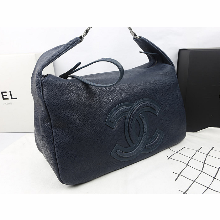 2015 Chanel Top Original Leather Hobo Bag A92170 Blue