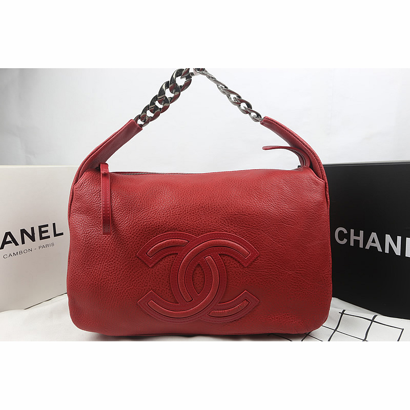 2015 Chanel Top Original Leather Hobo Bag A92170 Red