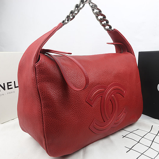 2015 Chanel Top Original Leather Hobo Bag A92170 Red