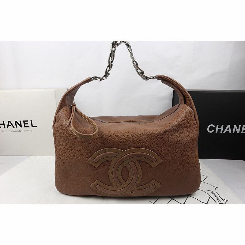 2015 Chanel Top Original Leather Hobo Bag A92170 Wheat