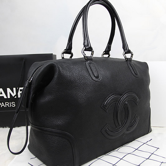 2015 Chanel Top Original Leather Tote Bag A69236 Black