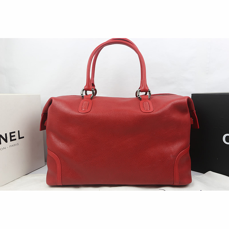 2015 Chanel Top Original Leather Tote Bag A69236 Red