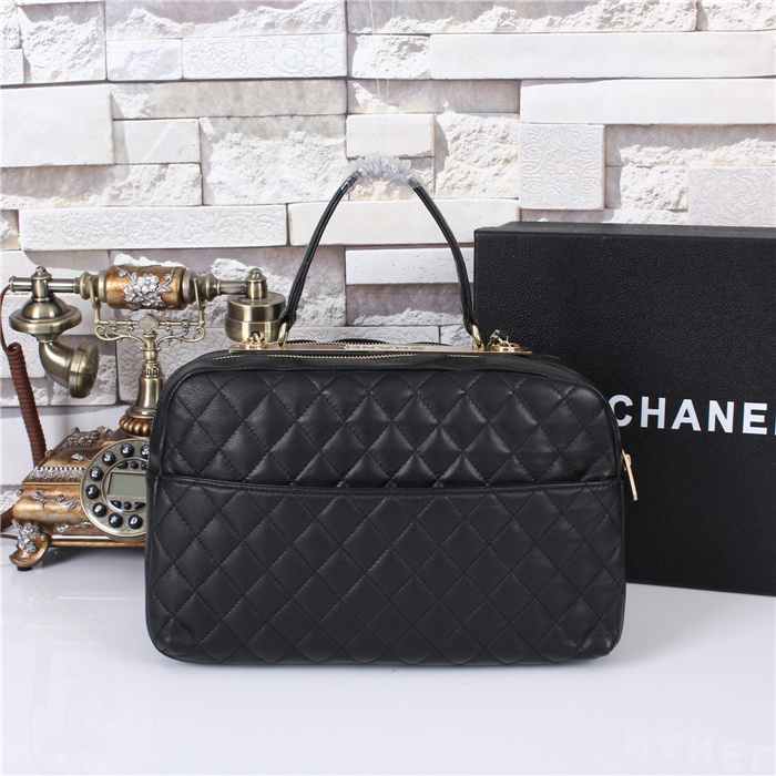 2015 Chanel Top Shoulder Bag Original Leather A68065 Black