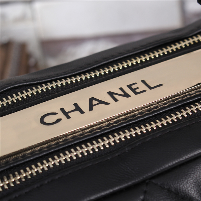 2015 Chanel Top Shoulder Bag Original Leather A68065 Black