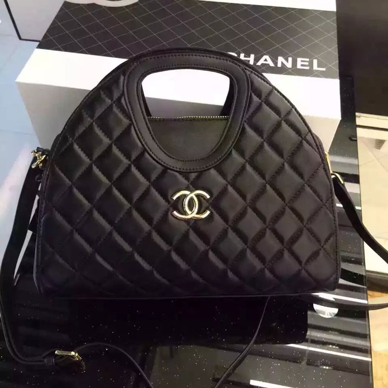 2015 Chanel Top shoulder Bag Sheepskin Leather A67205 Black