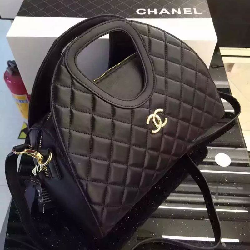 2015 Chanel Top shoulder Bag Sheepskin Leather A67205 Black