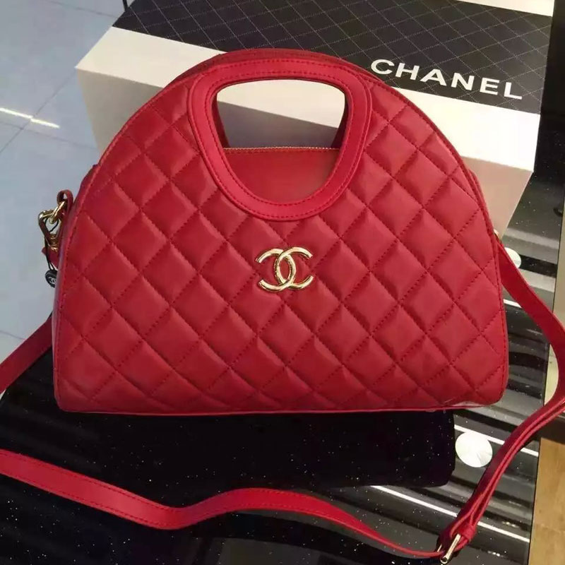 2015 Chanel Top shoulder Bag Sheepskin Leather A67205 Red