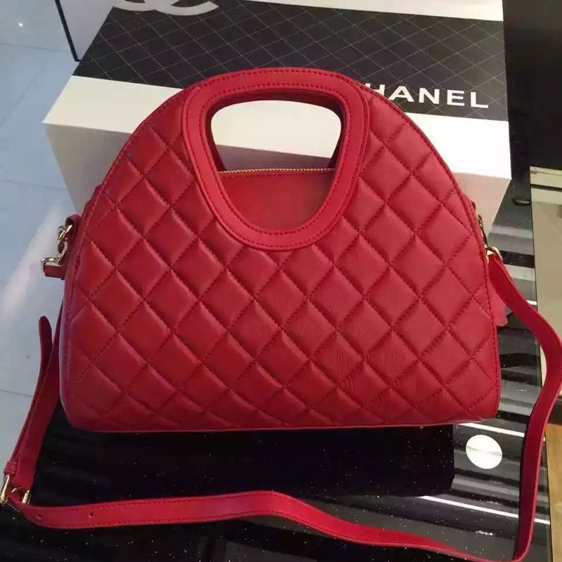 2015 Chanel Top shoulder Bag Sheepskin Leather A67205 Red