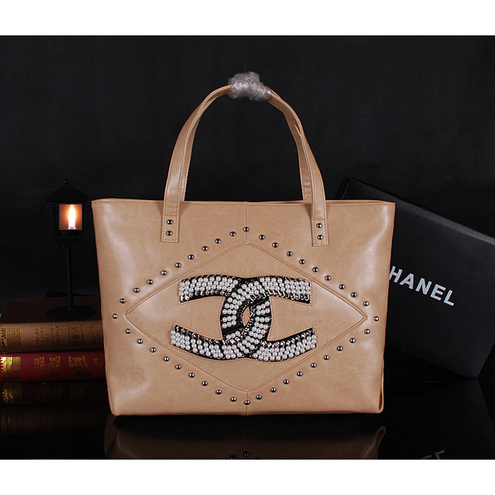 2015 Chanel Tote Bag Bright Leather A68088 Apricot