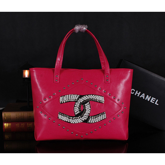 2015 Chanel Tote Bag Bright Leather A68088 Rose