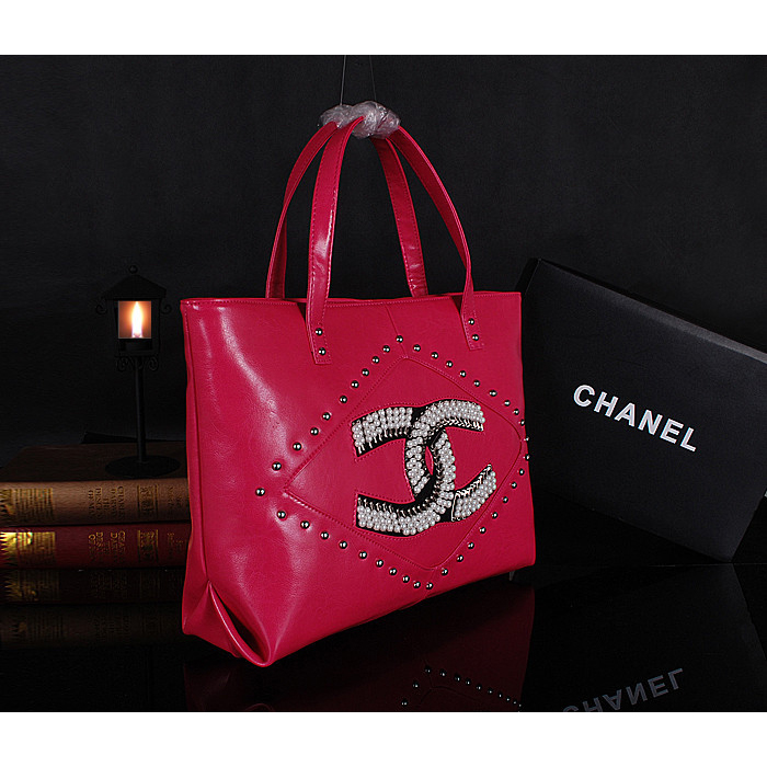 2015 Chanel Tote Bag Bright Leather A68088 Rose