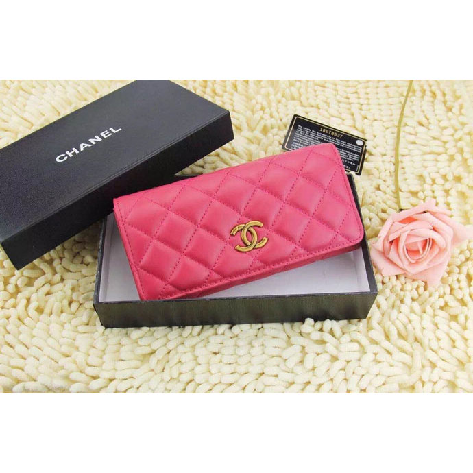 2015 Chanel Tri-Fold Wallet Original Leather A219003 Rose