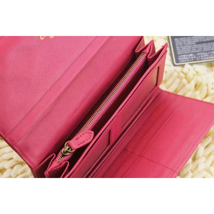 2015 Chanel Tri-Fold Wallet Original Leather A219003 Rose