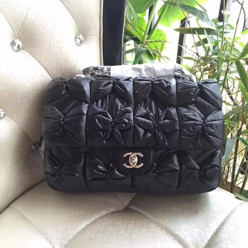 2015 Chanel draped fabric flap bag by lemarie A90969