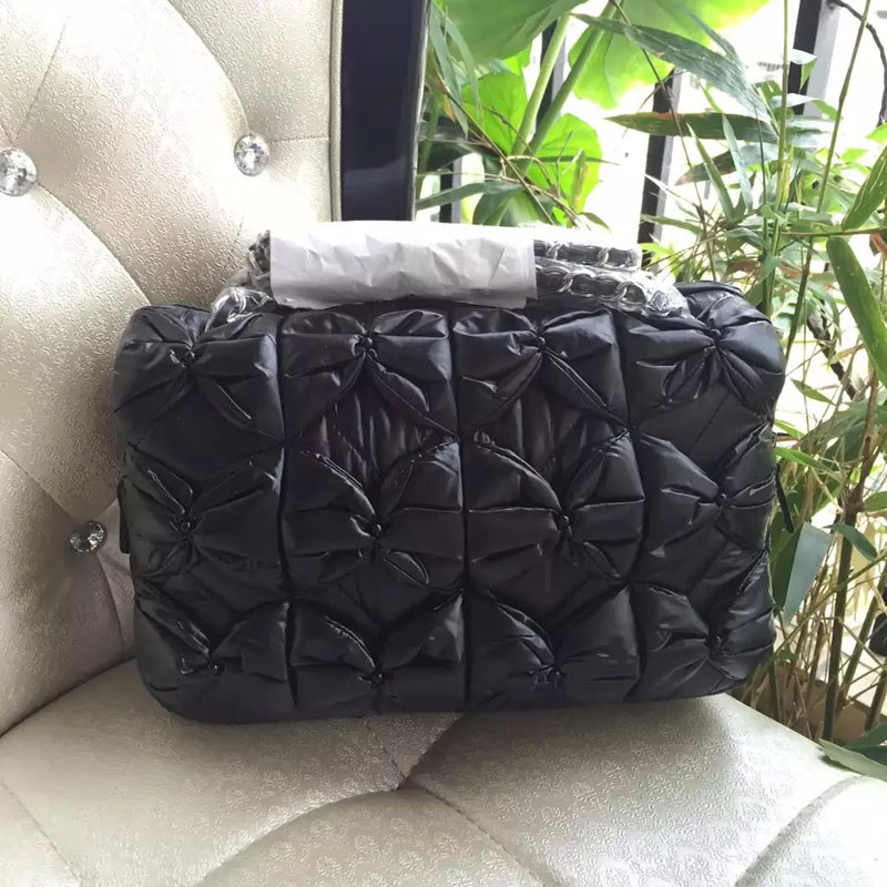 2015 Chanel draped fabric flap bag by lemarie A90969