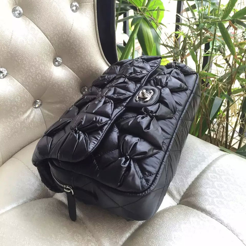 2015 Chanel draped fabric flap bag by lemarie A90969