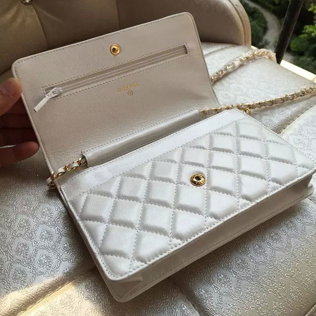 2015 Chanel mini Flap Bag Original Leather A80248 Offwhite with Gold