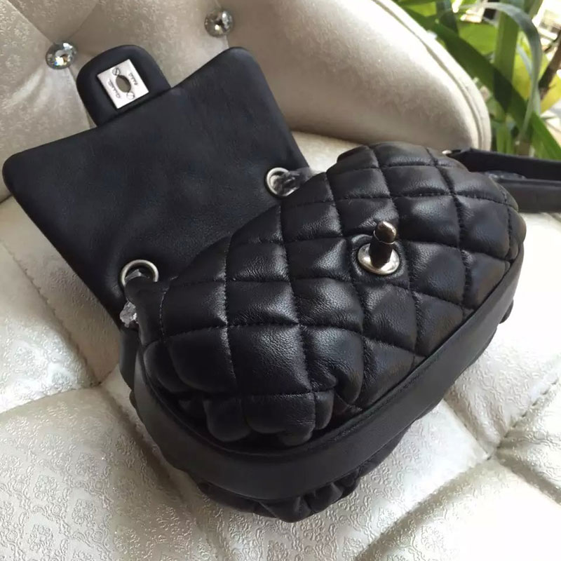 2015 Chanel mini Flap Bag Original Leather A94757 Black