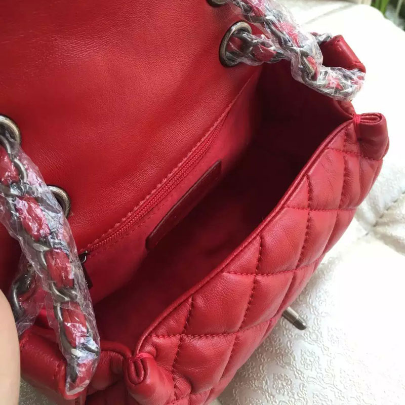 2015 Chanel mini Flap Bag Original Leather A94757 Red