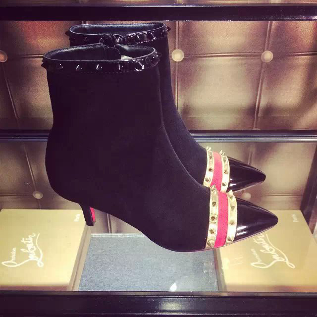 2015 Christian Louboutin new arrivals women rivet boots