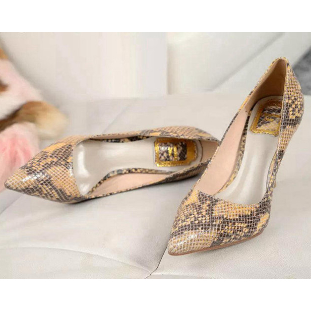 2015 Dior women new arrivals snake stripes high-heeled shoes