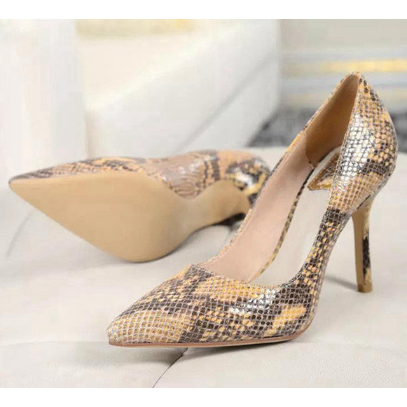 2015 Dior women new arrivals snake stripes high-heeled shoes