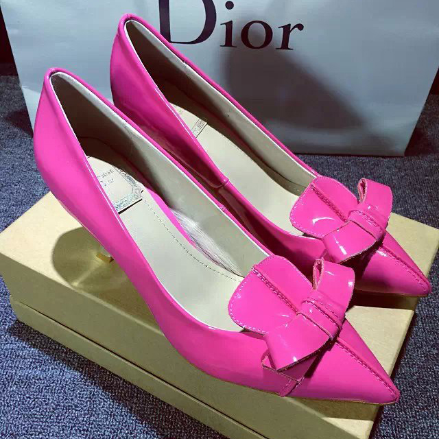 2015 Dior women spring new arrivals patent leather high-heeled shoe