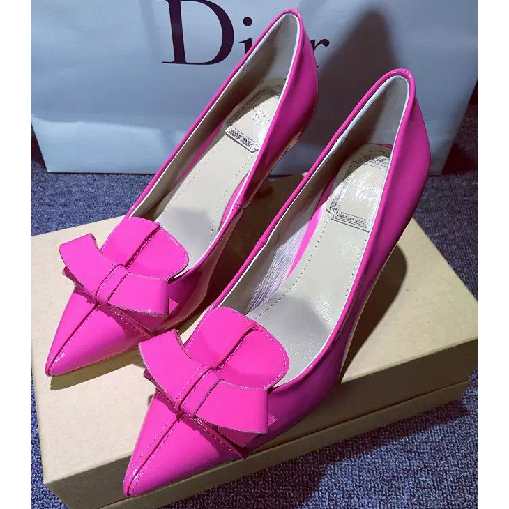 2015 Dior women spring new arrivals patent leather high-heeled shoe