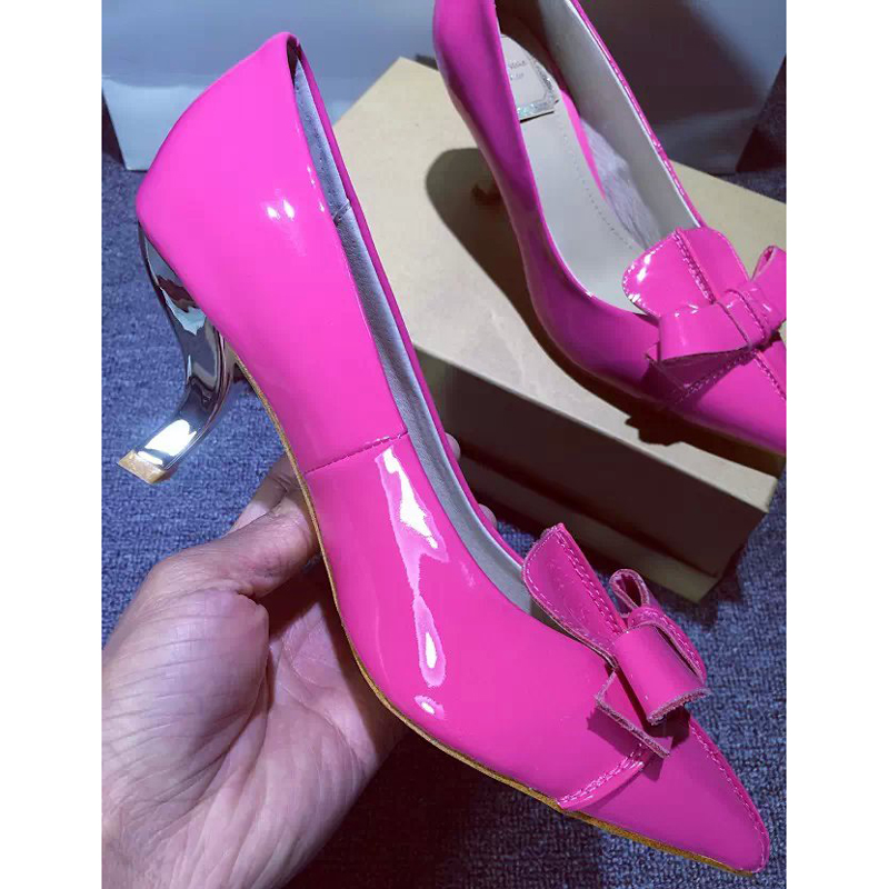 2015 Dior women spring new arrivals patent leather high-heeled shoe