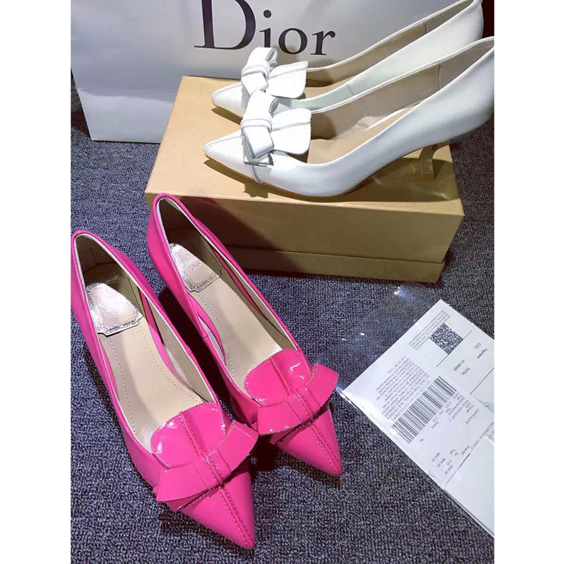 2015 Dior women spring new arrivals patent leather high-heeled shoe