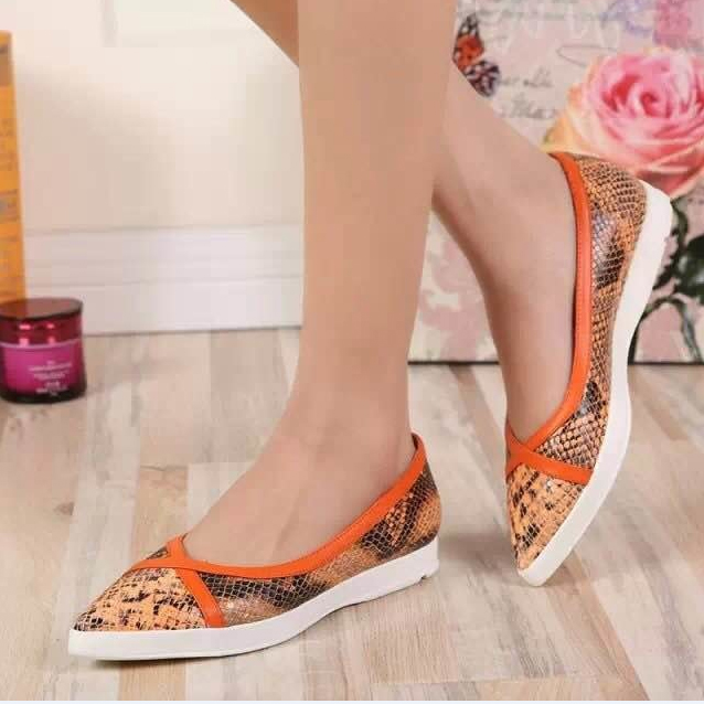 2015 Dior women spring new arrivals snake stripes flats shoes