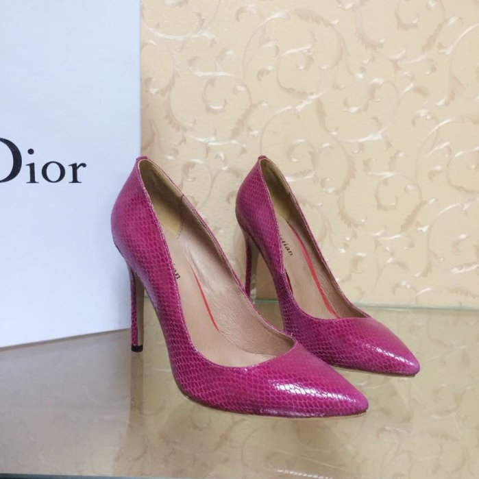 2015 Dior women spring new arrivals snake stripes high-heeled shoes