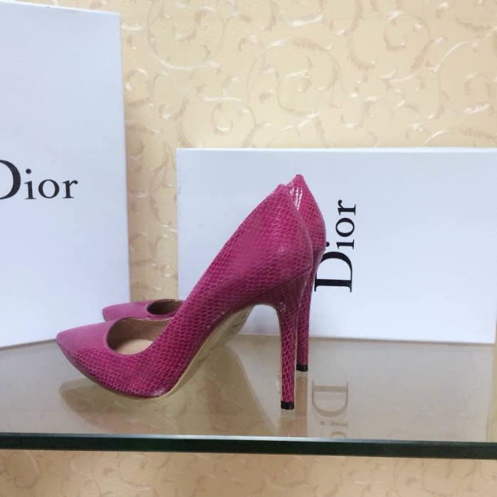 2015 Dior women spring new arrivals snake stripes high-heeled shoes