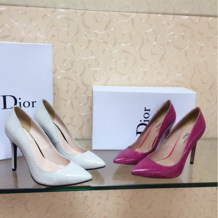 2015 Dior women spring new arrivals snake stripes high-heeled shoes