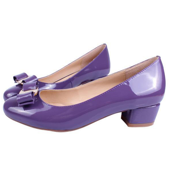 2015 Ferragamo patent leather bow shoes