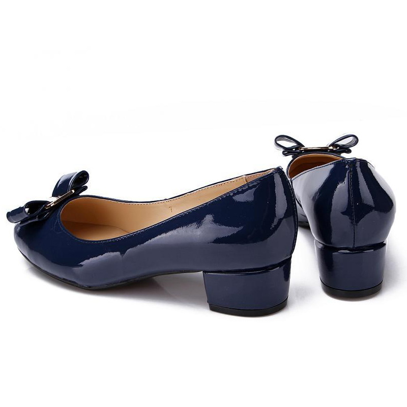 2015 Ferragamo patent leather bow shoes