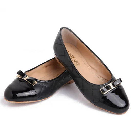 2015 Ferragamo women new arrivals patent leather flats shoes