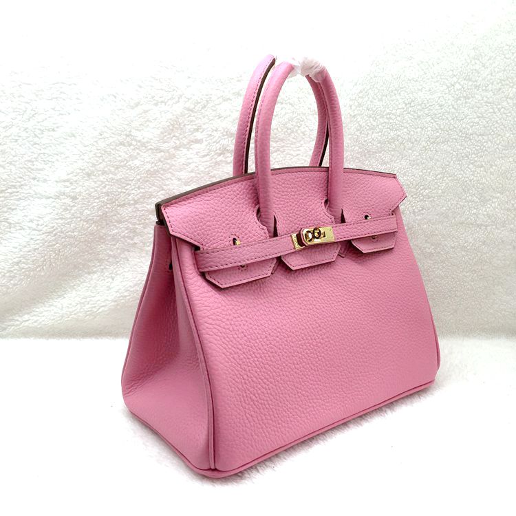 2015 Hermes Birkin 25CM clemence leather in Cherry pink with Gold hardware