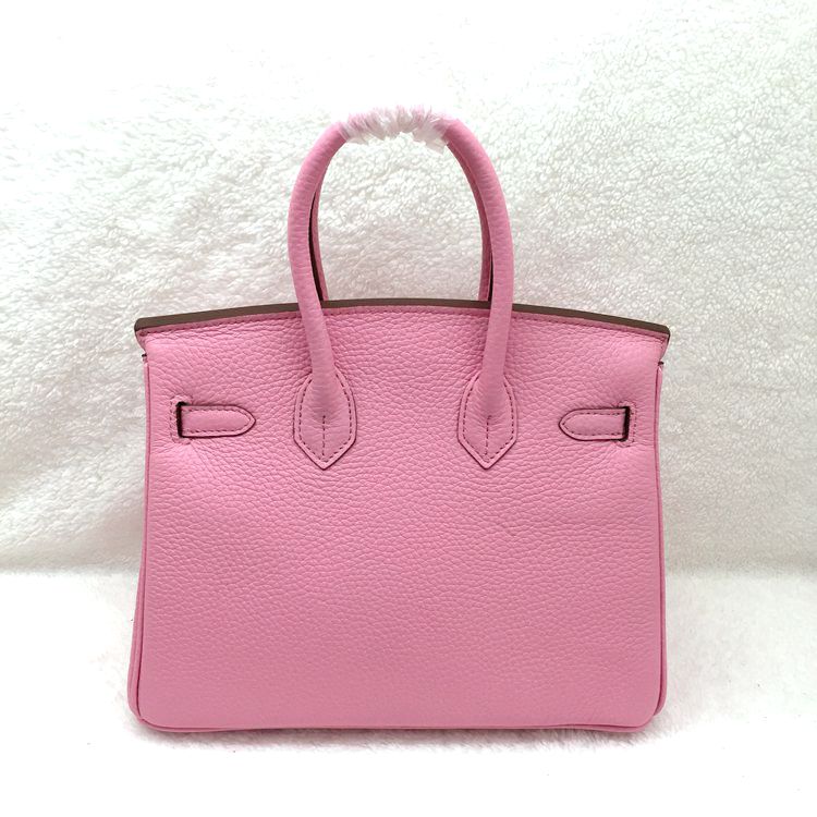 2015 Hermes Birkin 25CM clemence leather in Cherry pink with Gold hardware