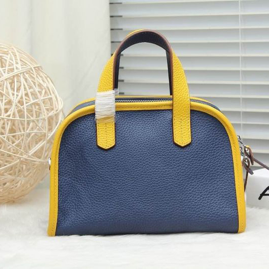 2015 Hermes Boston Bag 25cm Grainy Leather H9898 Dark Blue