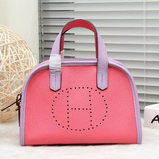 2015 Hermes Boston Bag 25cm Grainy Leather H9898 Peach