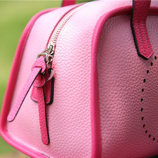 2015 Hermes Boston Bag Grainy Leather H9898 Pink